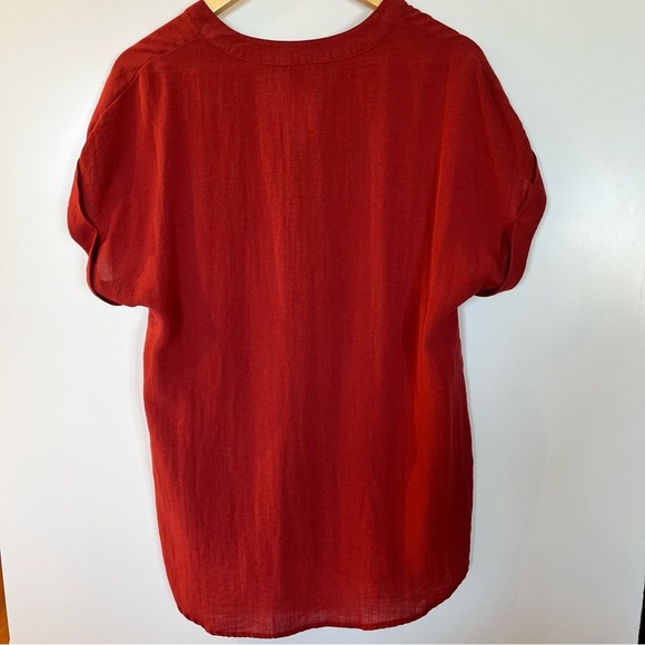 Rachel Rachel Roy Rust Colour Tunic Top Blouse Women’s Large - Picture 2 of 5
